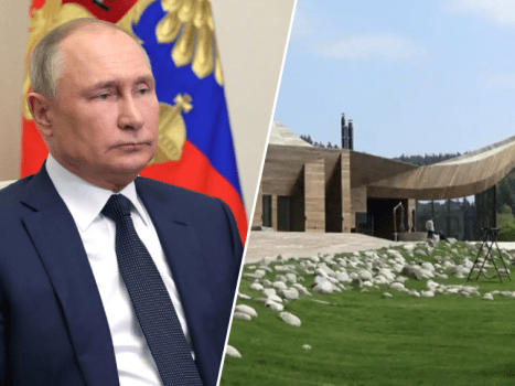 in the picture.  Putin's extravagant vacation home