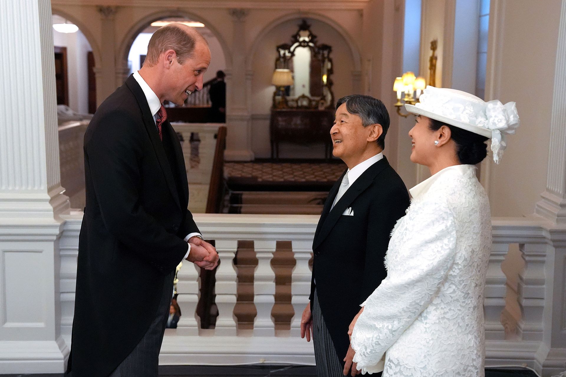 ANP-502024197 - Prince William and Emperor Naruhito and Empress Masako